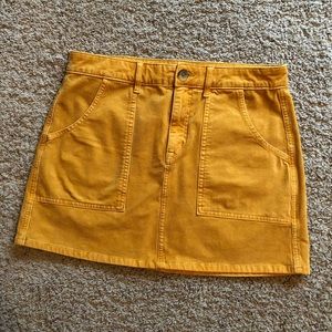 Yellow corduroy American Eagle mini skirt